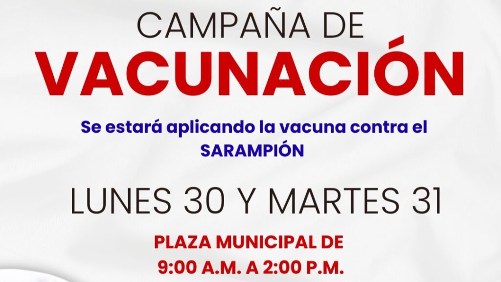 Convocan a Campaña de Vacunación esta Semana en Vicente Guerrero