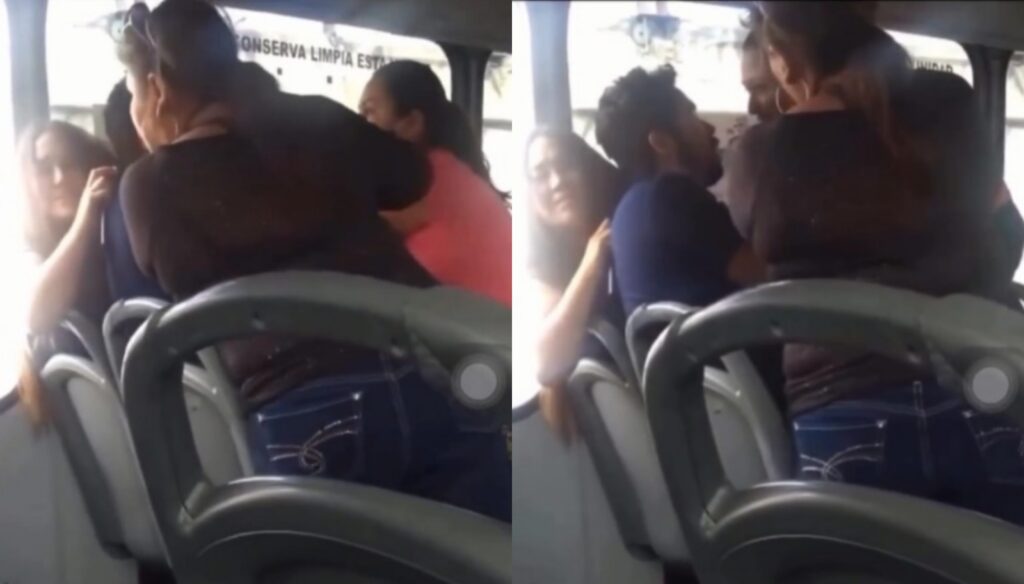 VIDEO: Pelea en transporte público por una infidelidad se vuelve viral: «Me dejaste embarazada»