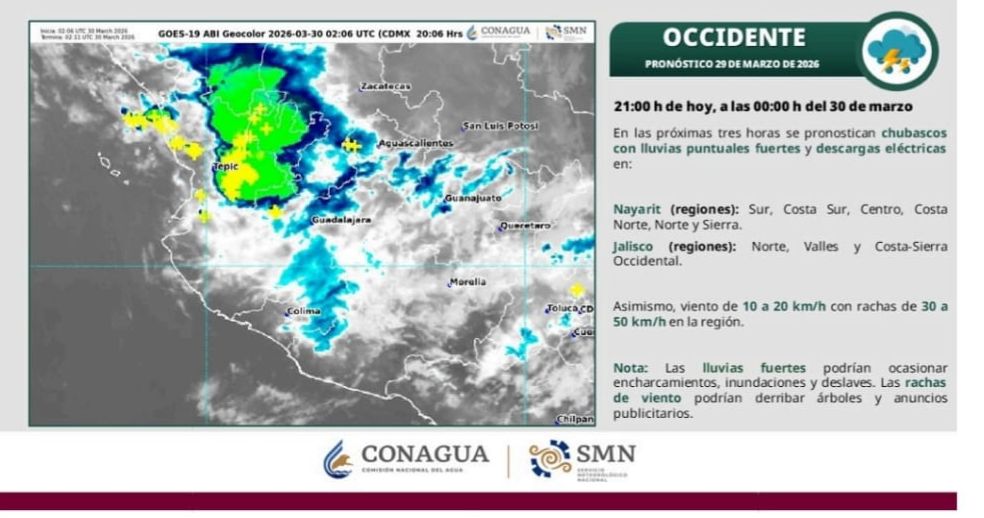 Se registran lluvias atípicas en Nayarit