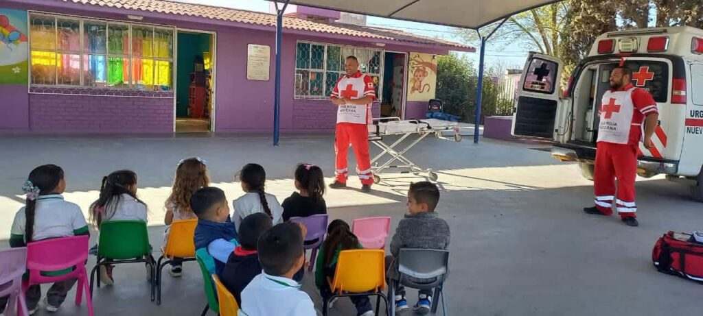 Cruz Roja de Nuevo Ideal capacita en primeros auxilios al jardín de niños “Petalitos”