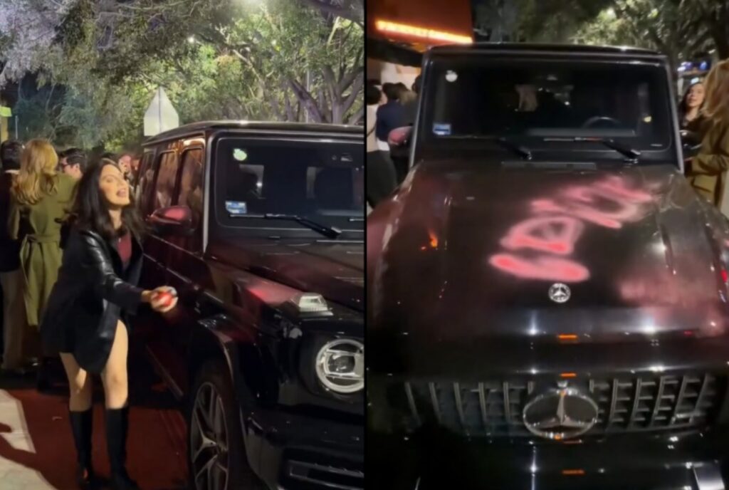 VIDEO: Tras descubrir infidelidad, joven grafitea camioneta de más de 4 mdp de su novio