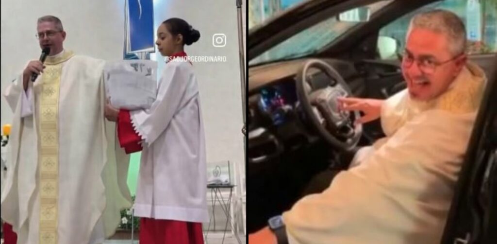 VIDEO: ¡Milagro! Sacerdote gana un auto en rifa que él mismo organizó