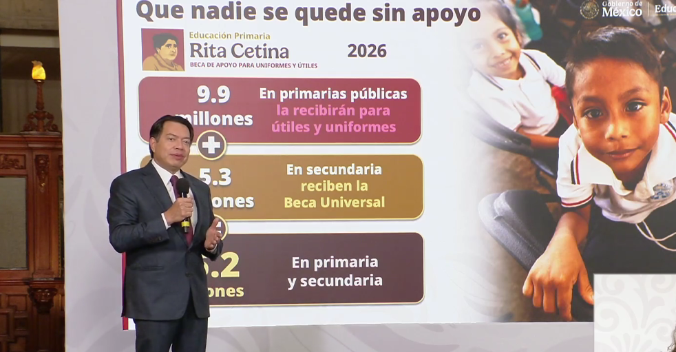 SEP anuncia entrega de Beca Rita Cetina para 9.9 millones de alumnos
