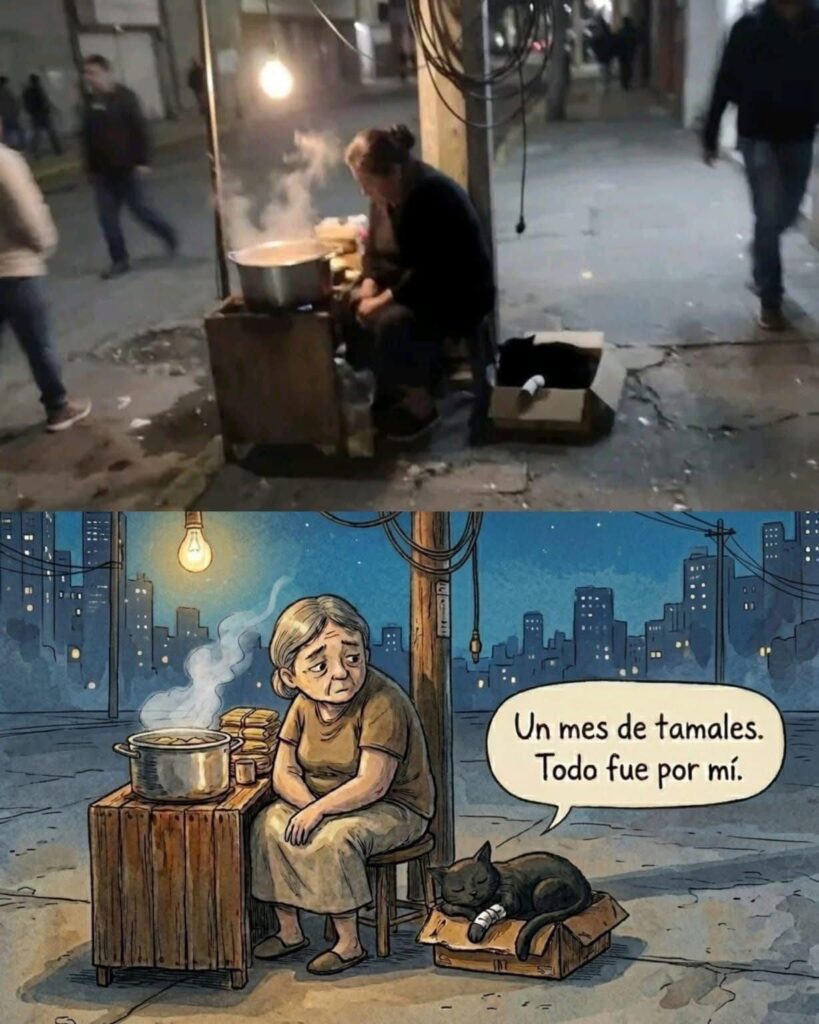 Vendió tamales un mes entero sin guardarse un peso para pagar la operación de su gato