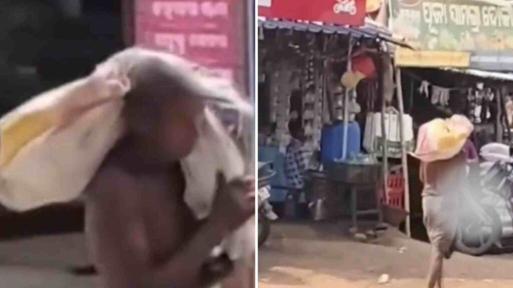 VIDEO: Hombre lleva los restos de su hermana a un banco para cobrar sus ahorros