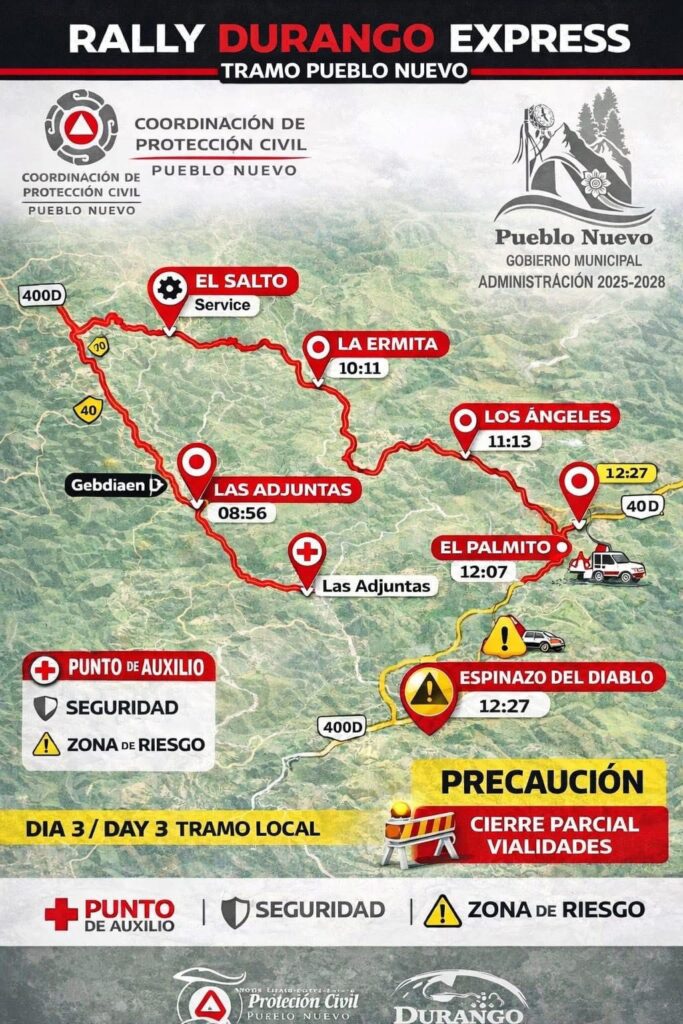 Rally provocará cierres en carretera
