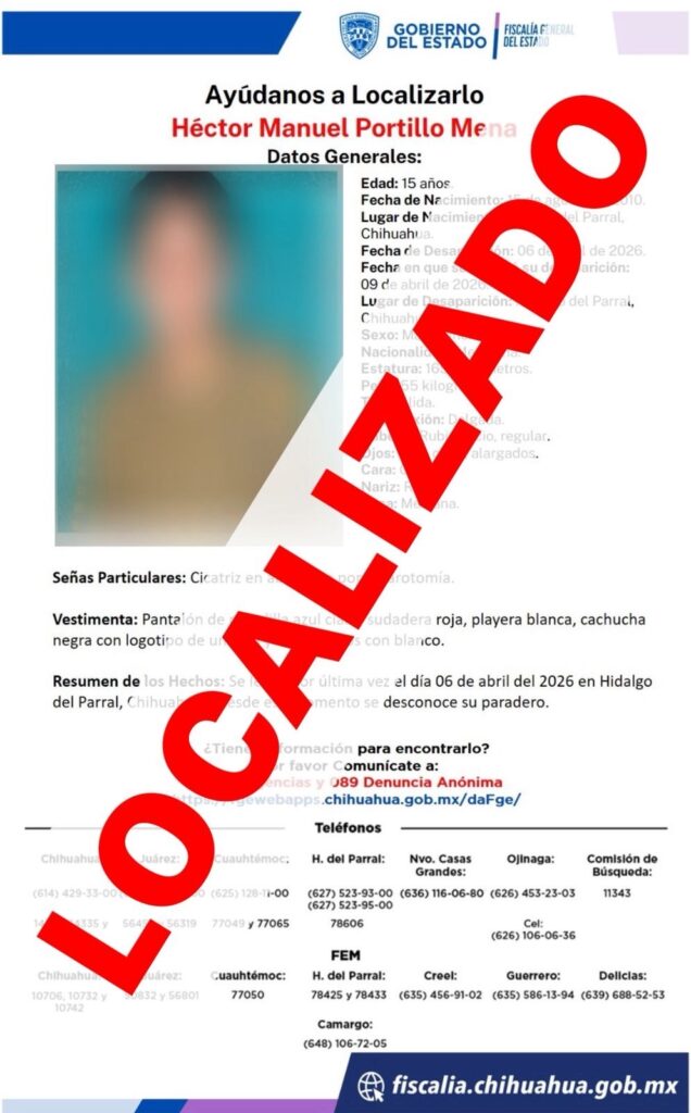 Se va a trabajar sin permiso y lo reportan como desaparecido en Parral