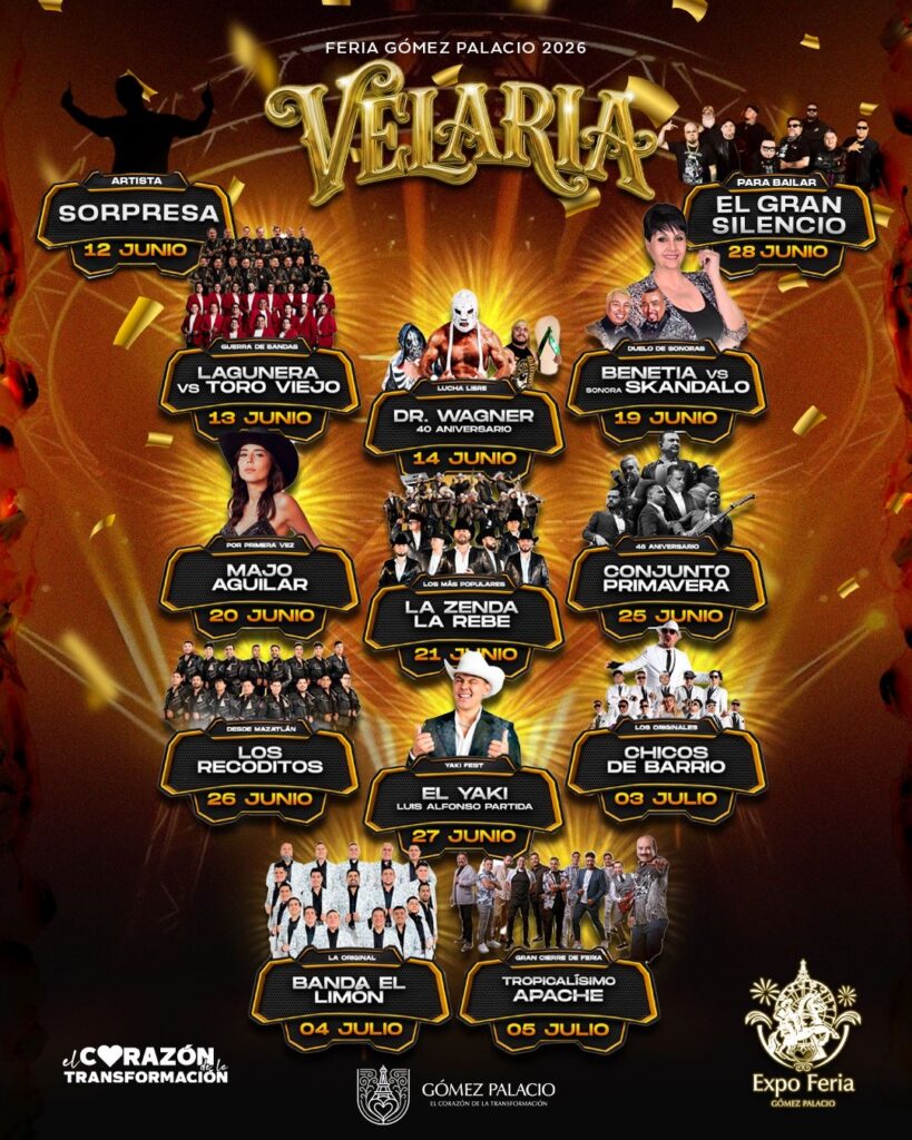 Presentan cartelera de la Expo Feria Gómez Palacio 2026