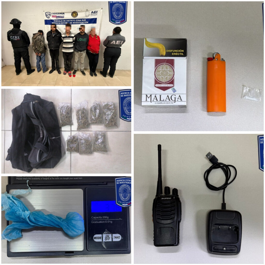 Caen cinco con droga tras cateo en la Juárez