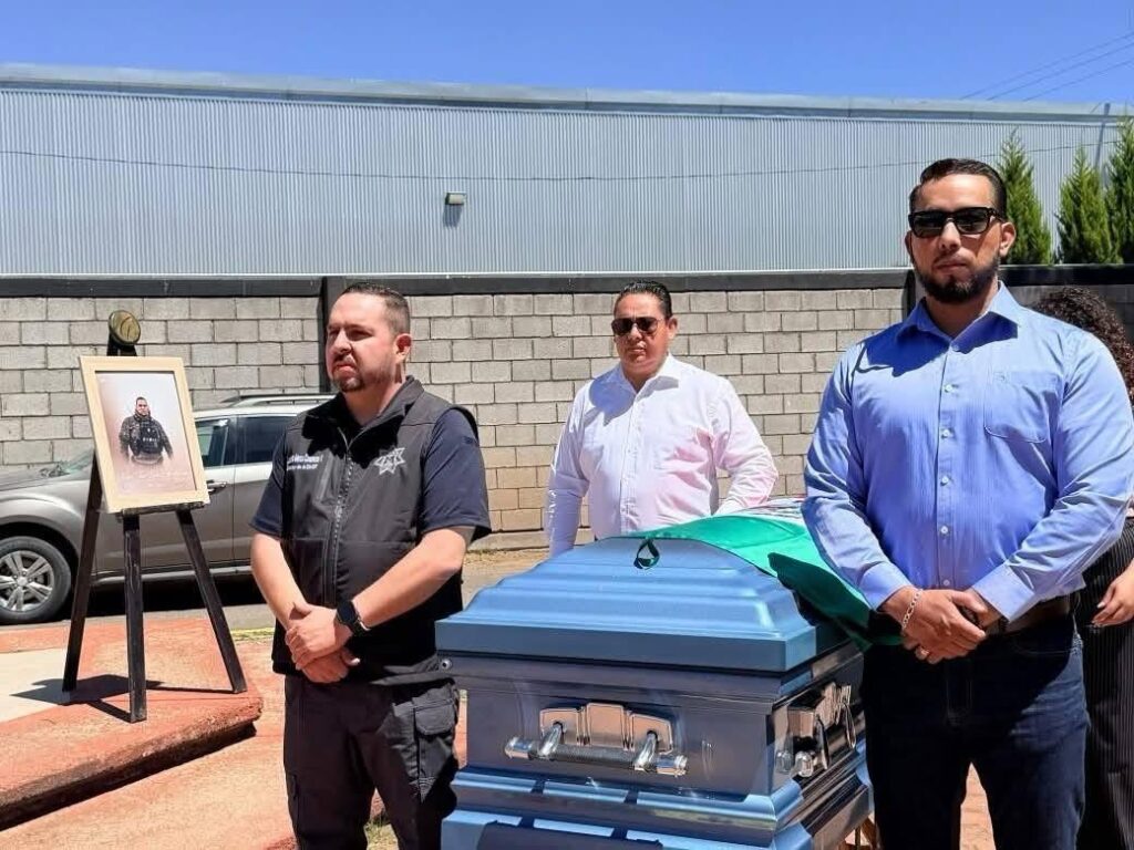 Despiden con honores a agente policiaco que perdió la vida