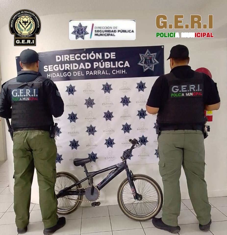 Recuperan bicicleta robada en Valle Verde