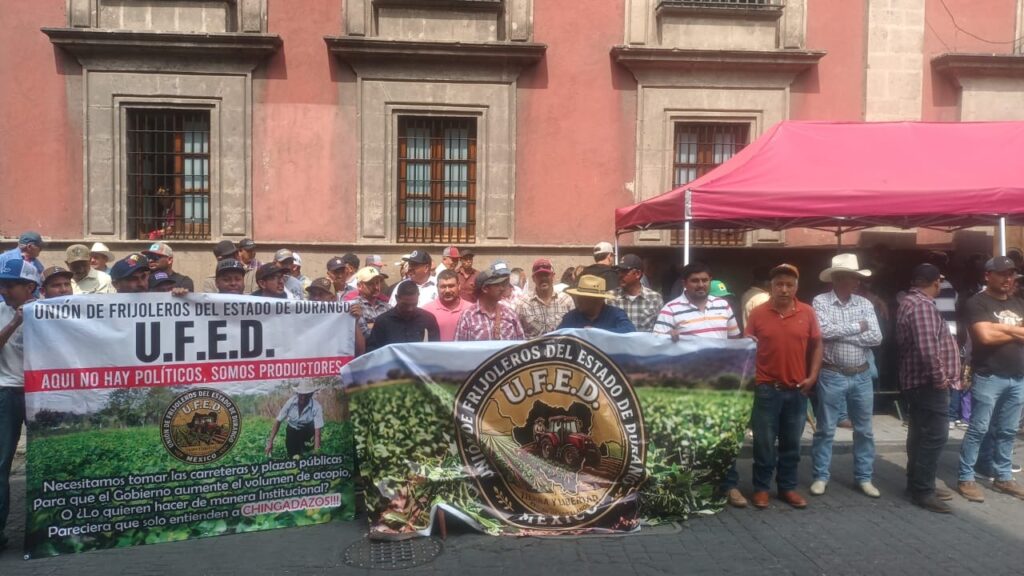Campesinos de Durango viajan a CDMX por acopio de frijol; exigen ampliación