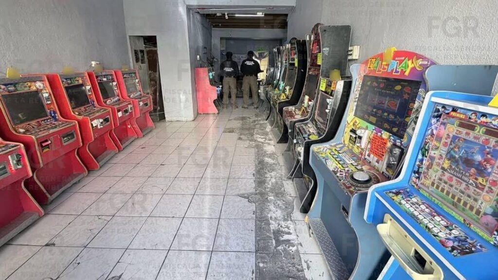 Fueron 15 maquinitas las aseguradas por la FGR y GN en cateo de la zona centro