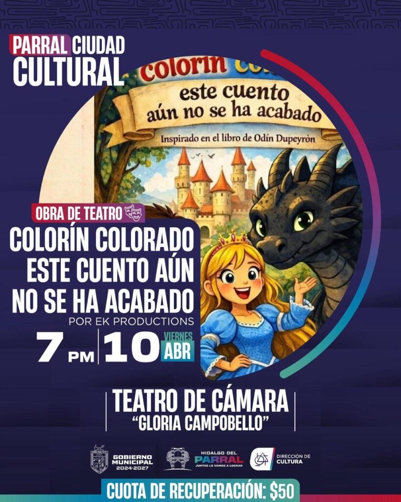 Gobierno de Parral invita a disfrutar de teatro familiar este viernes
