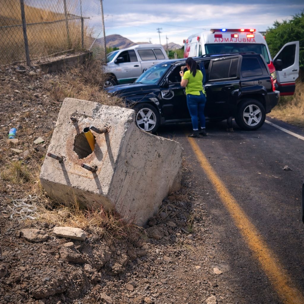 Grave accidente: enfermera sufre aparatosa volcadura rumbo al Hospital General de Parral