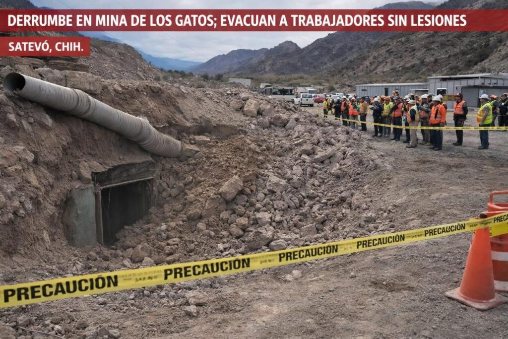 Se les derrumbo la mina pero solo fue el susto, nada malo paso