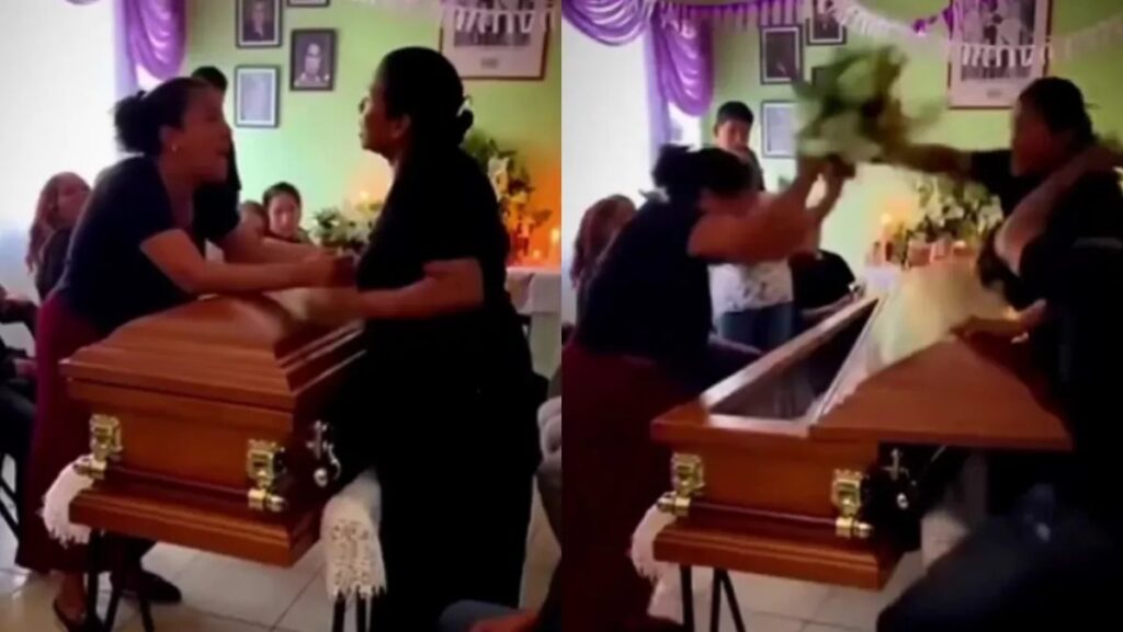 VIDEO: Mujeres se pelean en pleno funeral tras descubrir que ambas eran pareja del fallecido