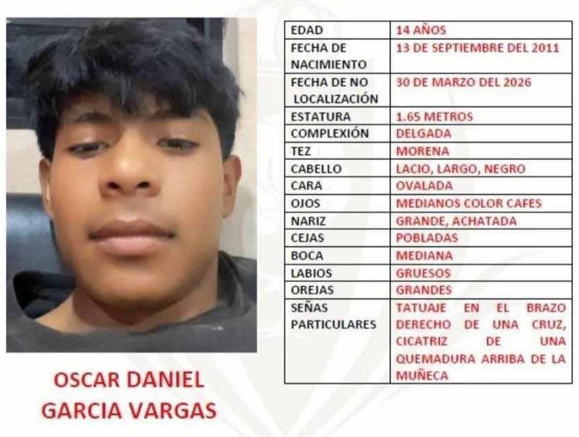 Activan búsqueda urgente para localizar a adolescente desaparecido en Santiago Papasquiaro