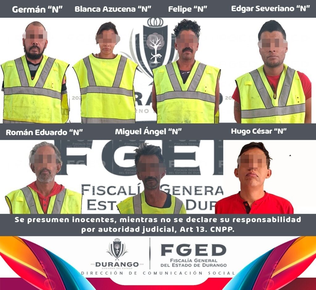 Fiscalía de Durango logró que el juez vinculara a proceso a siete presuntos puchadores