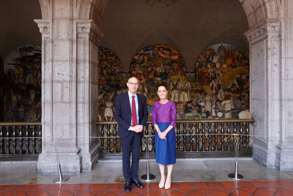 Sheinbaum se reúne con el alto comisionado de la ONU, Volker Türk; acuerdan colaboración