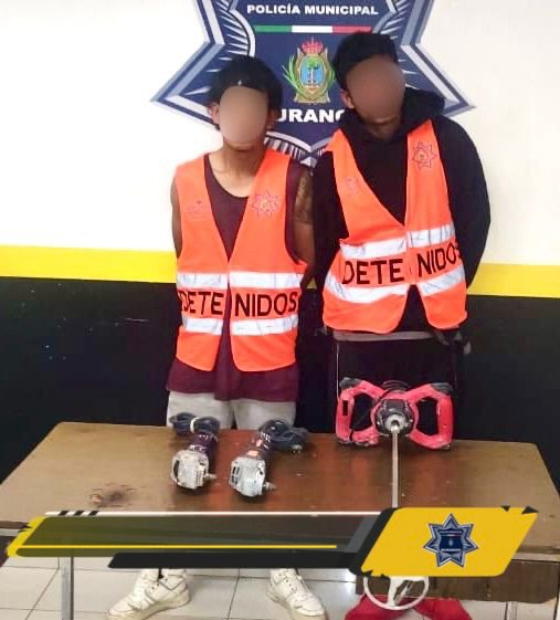 Por robar herramienta los detiene la policía