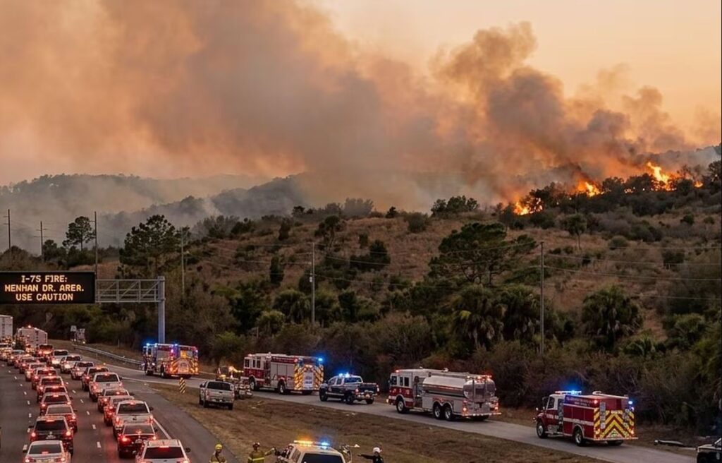 Miles de evacuados en Florida por un devastador incendio forestal