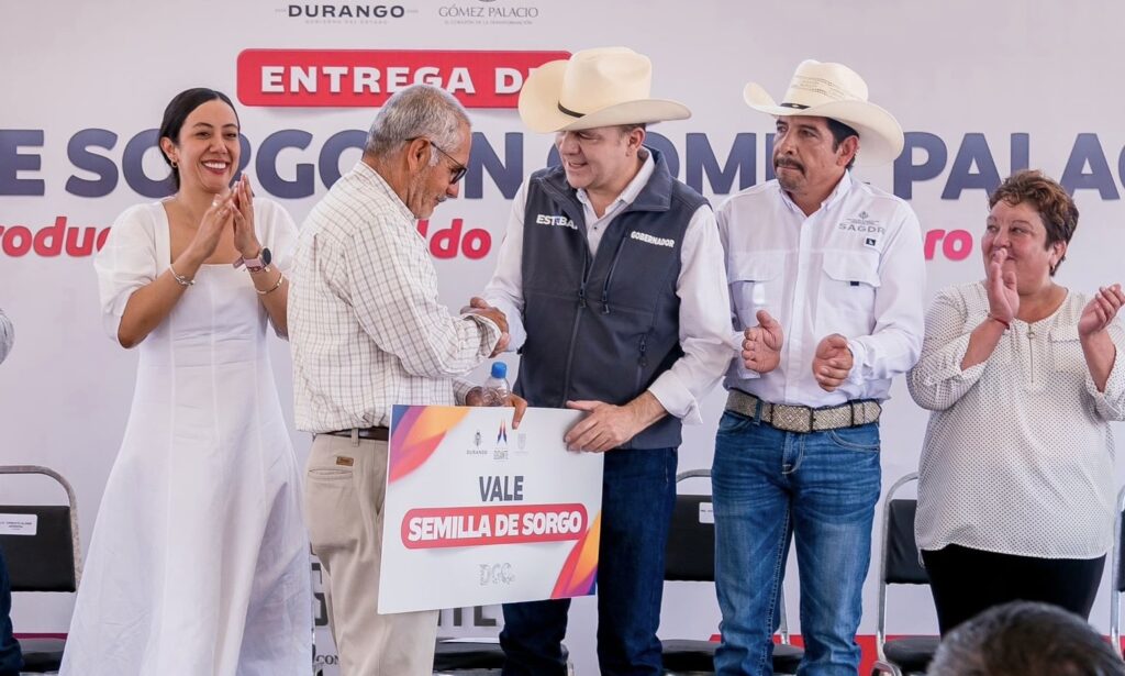 Productores destacan apoyo de Esteban al campo; semilla de sorgo mejora cosechas en Gómez
