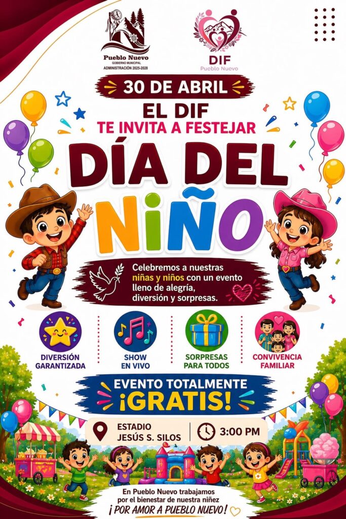 Invitan a festejo del Día del Niño