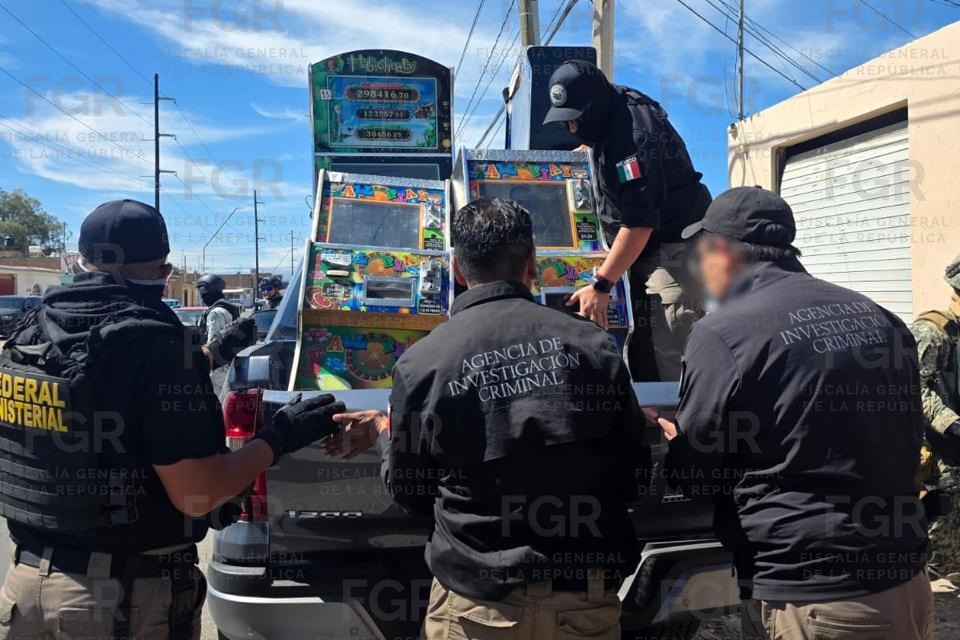 Federales aseguran maquinitas de videojuegos en Durango
