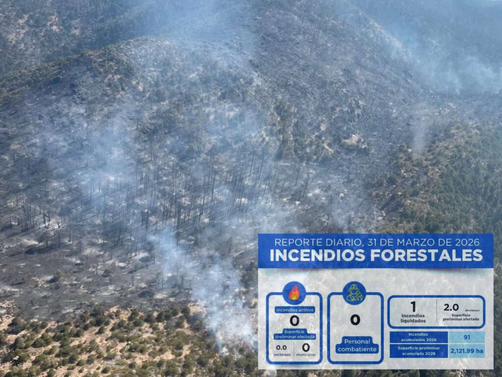 Controlan incendios forestales en la Sierra; suman 91 en el año