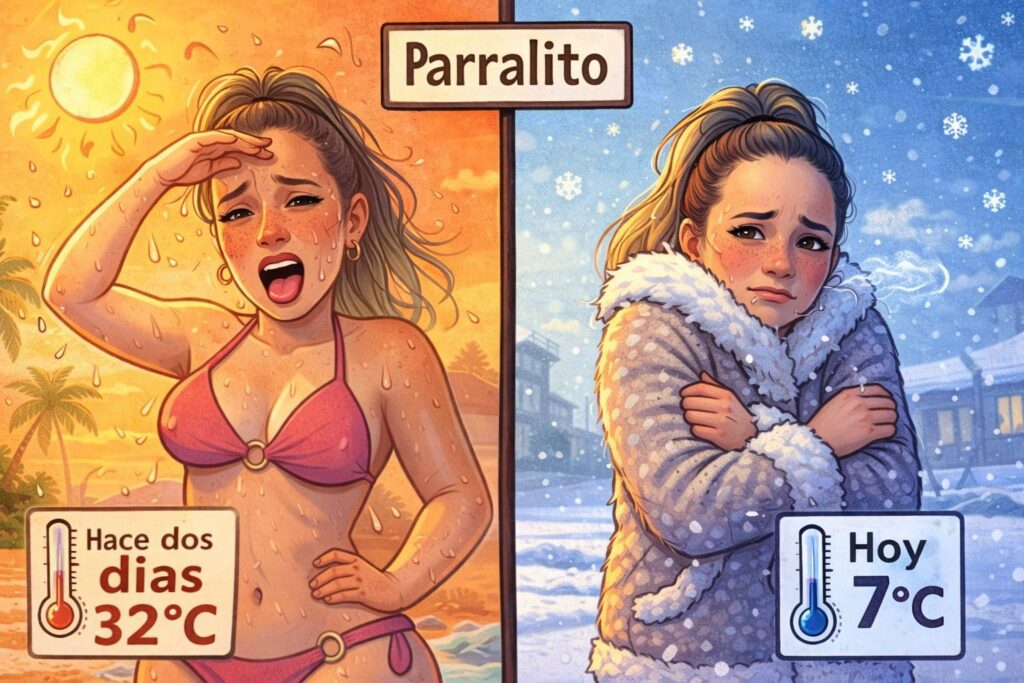 Asi de loco el clima en Parral
