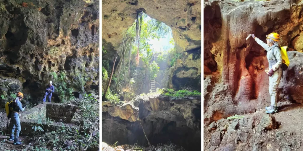 Exploradores descubren cueva con cenote y vestigios arqueológicos en Yucatán