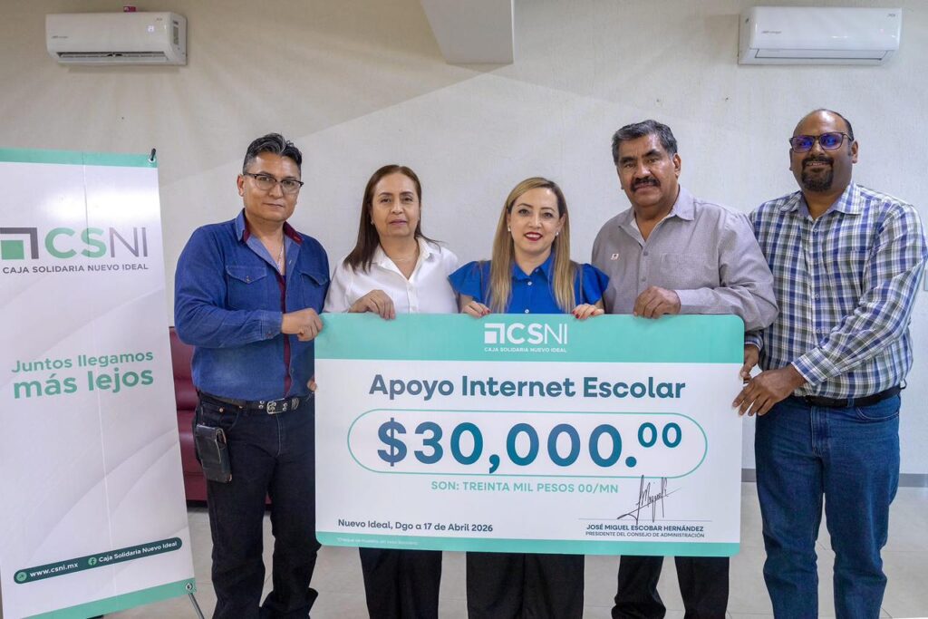 Caja Solidaria Nuevo Ideal impulsa educación con apoyo tecnológico al CBTa 173