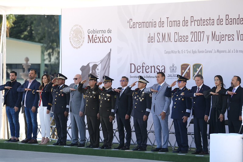 Conscriptos del Servicio Militar Nacional rinden protesta a la Bandera en Jalisco