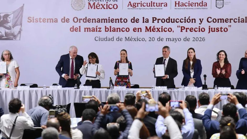Sheinbaum firma acuerdo para garantizar precio justo del maíz blanco