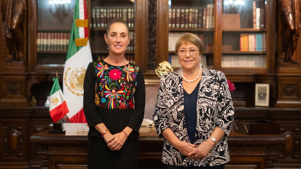 Sheinbaum se reúne con Michelle Bachelet y reitera respaldo para dirigir la ONU