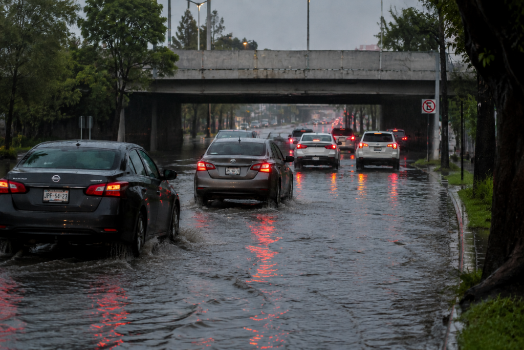 Primer gran tormenta de la temporada vuelve a generar encharcamientos; todos pensando en el Mundial
