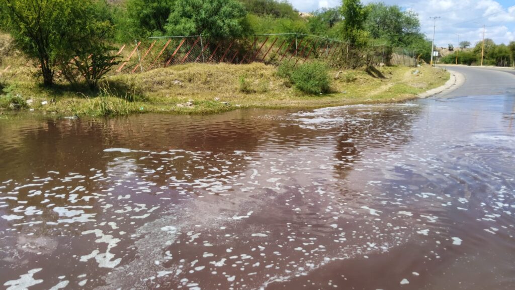 Reportan escurrimiento de agua y malos olores cerca de la avenida Elisa Griensen