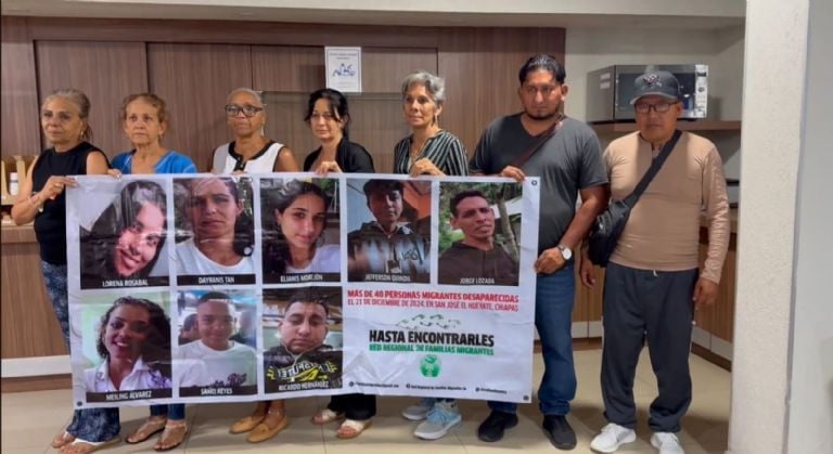Familias buscan en Chiapas a 40 migrantes desaparecidos desde 2024