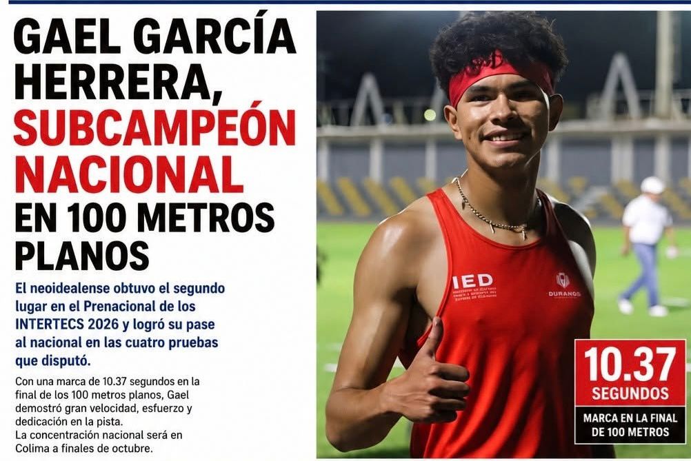 ¡Puro Campeón! Gael García Herrera clasifica al Nacional de INTERTECS 2026 en atletismo