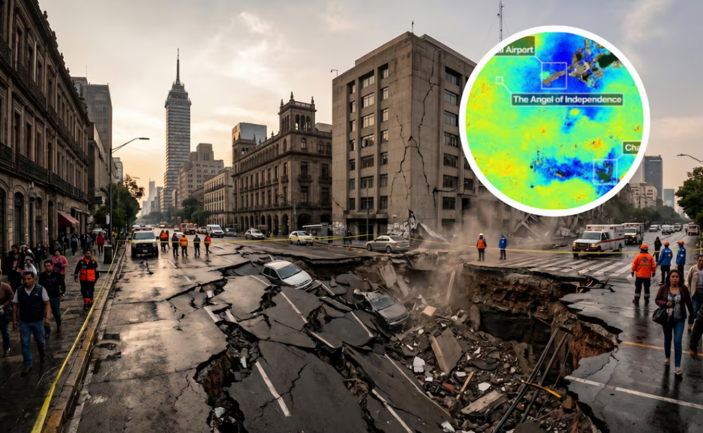 NASA confirma que la CDMX se hunde y el fenómeno ya es visible desde el espacio
