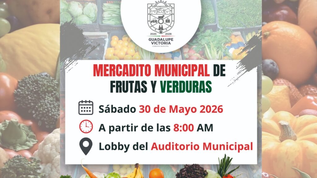 Invita Gobierno Municipal de GV a Mercadito Municipal con productos frescos y accesibles