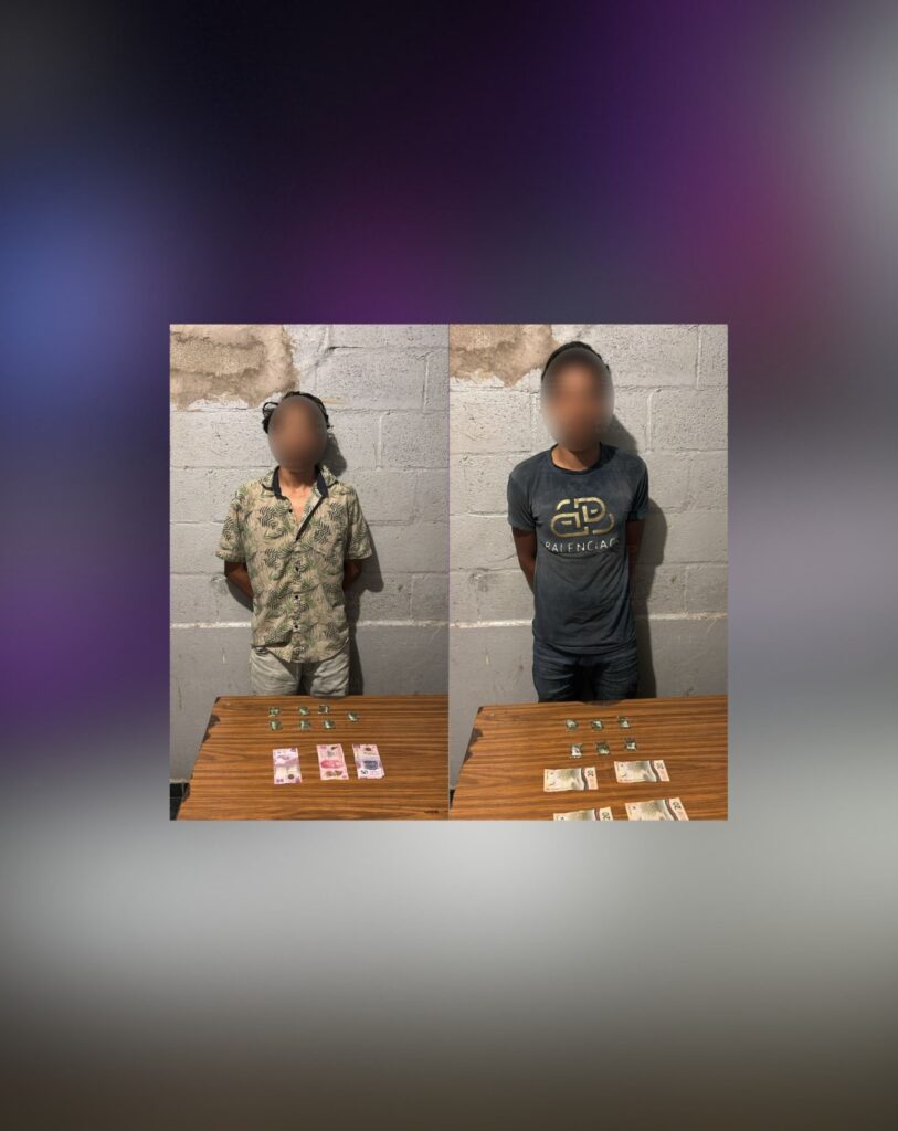 Operativo Dragón contiene a dos jóvenes con sustancias ilegales