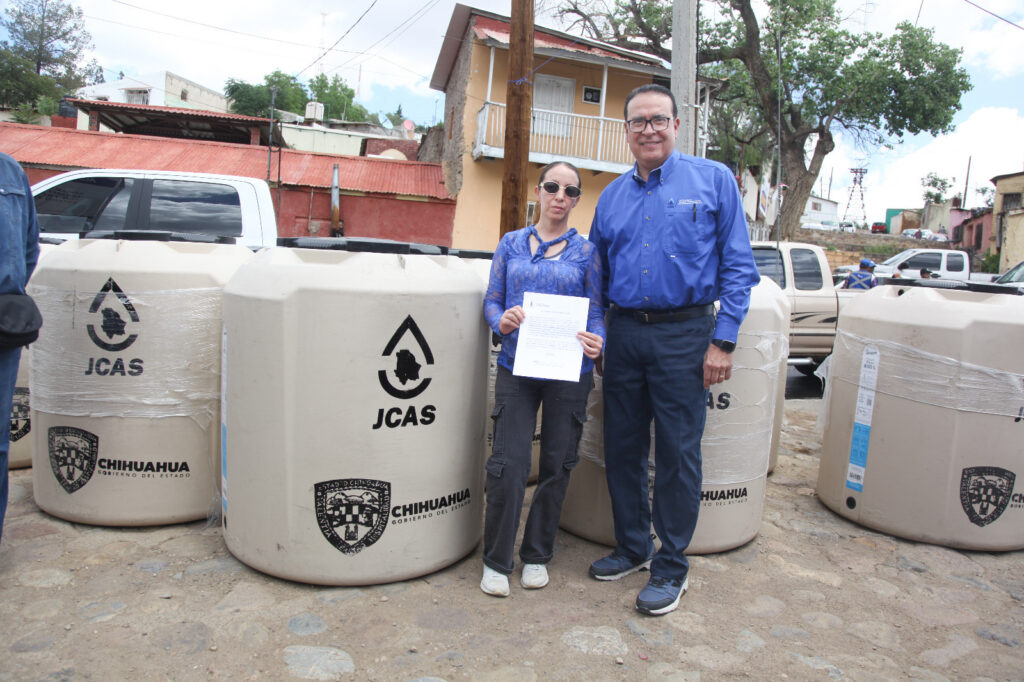 Inauguran JCAS y Municipio de San Francisco del Oro rehabilitación del subcolector Cantaranas