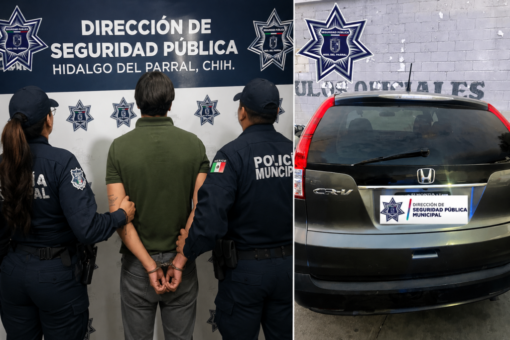 Recuperan vehículo robado en Parral y detienen a menor