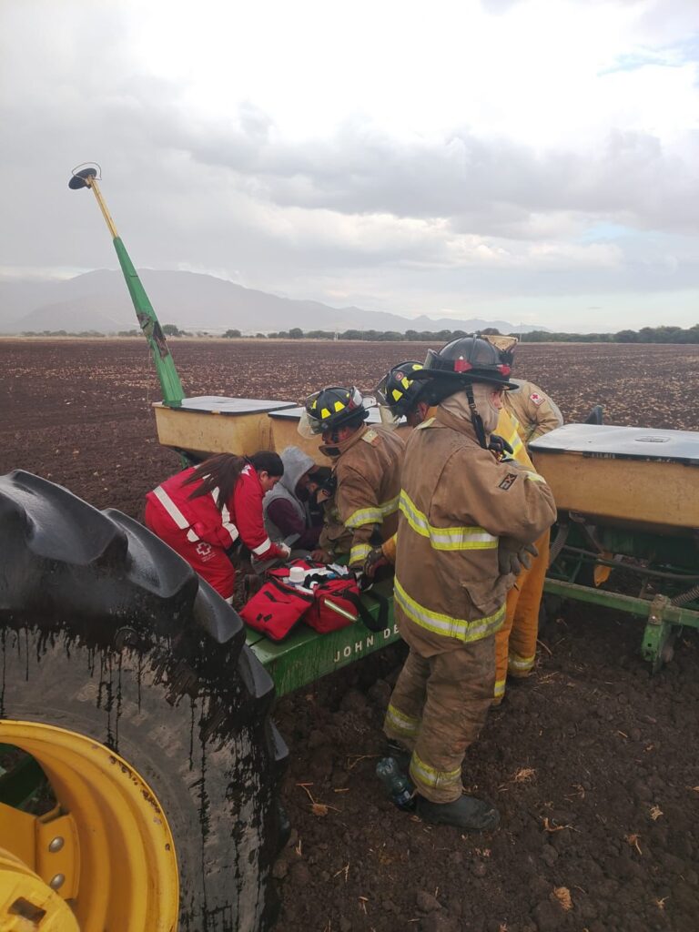 Trilladora dejó sin una de sus piernas a un agricultor