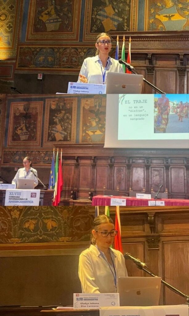 Orgullo de Parral y Chihuahua: Gladys Díaz Carmona expone sobre los matachines guadalupanos en Italia
