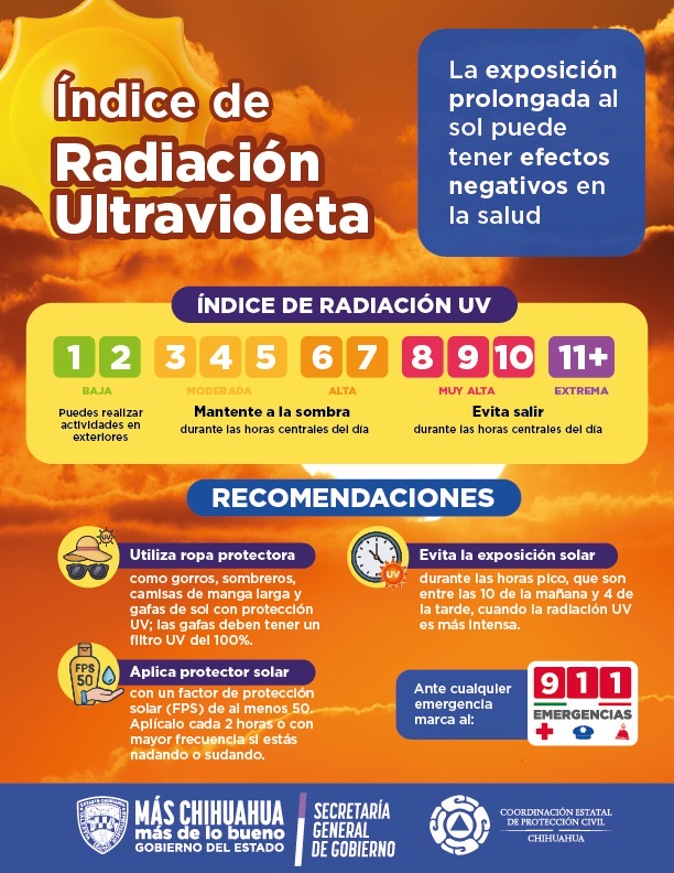 Alerta Protección Civil por altas temperaturas y ráfagas de viento en el estado