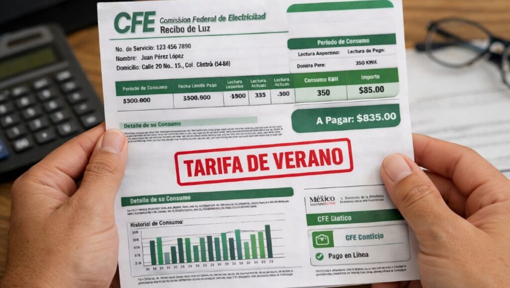 Arranca tarifa de verano de la CFE: así puedes saber si tendrás descuento en tu recibo