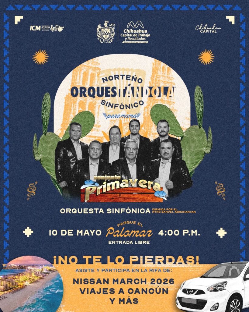 Invitan a ciudadanía de Parral a disfrutar de “Orquestándola Norteño Sinfónico” con conjunto primavera